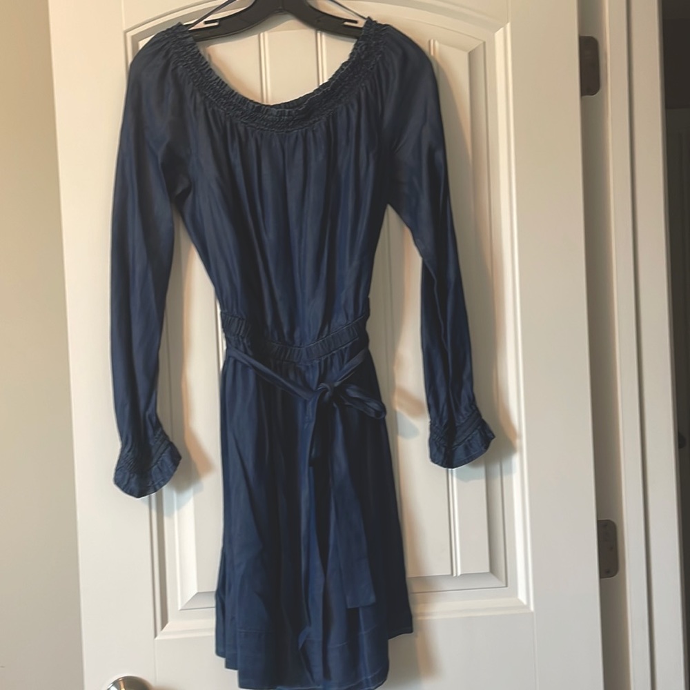 NWOT H by Halston sz M mini soft denim dress